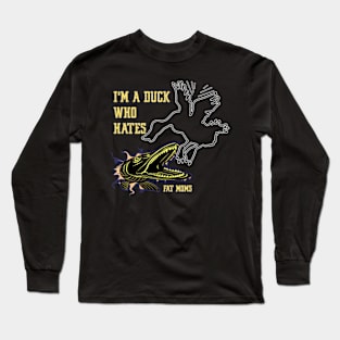 Pike hunts a duck Long Sleeve T-Shirt